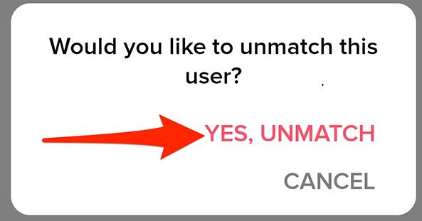 how to unmatch on tinder
